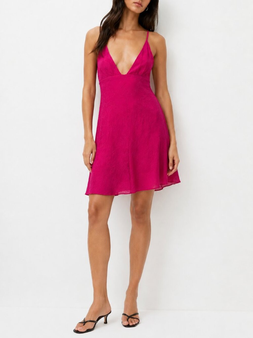 Wilfred Fuchsia Spaghetti-Strap Mini Dress